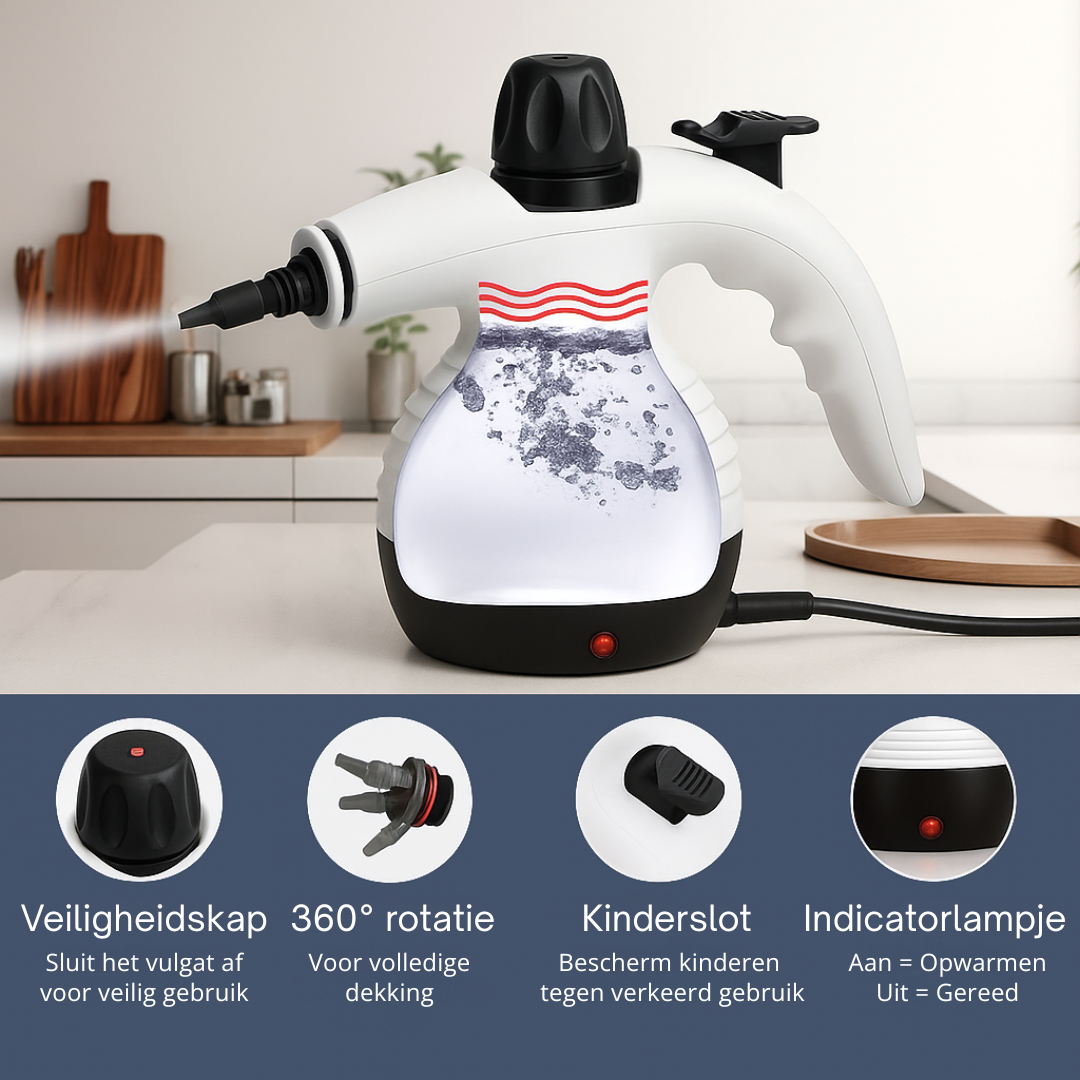 SteamCleaner Pro™ | Hygiënisch schoon binnen seconden