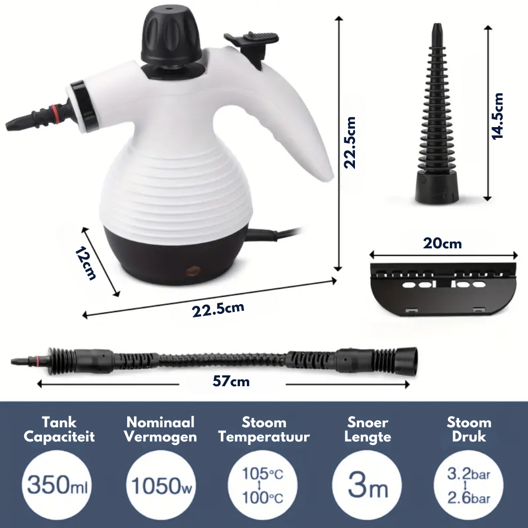 SteamCleaner Pro™ | Hygiënisch schoon binnen seconden